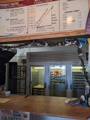 Window for ordering at Iron Town Pasties in Negaunee