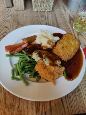 Nut roast with mash at The Crown and Anchor in Eastbourne
