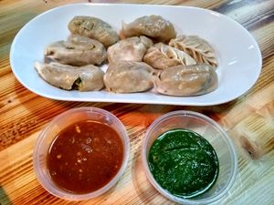 Veg momos at The MoMo Pot in North London