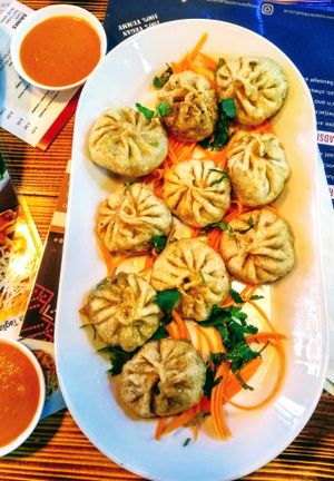 Mix veg momo (fried) at The MoMo Pot in North London