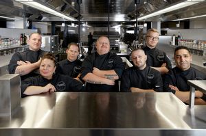 The Kitchen Team with Chef Helmut Thaler at Frederick in Ruggell