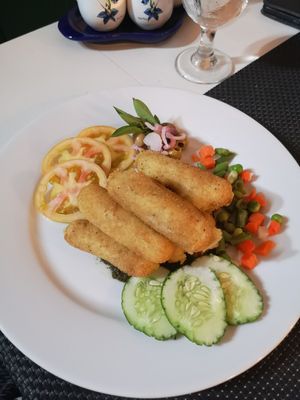 Vegan croquettes at Madeley in Trinidad