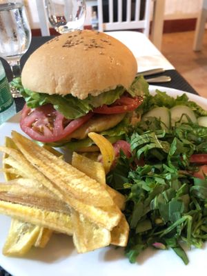 Veggie hamburguesa  at Madeley in Trinidad