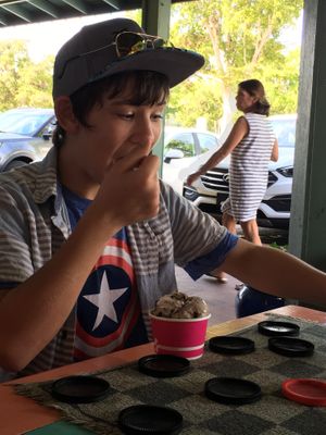 Vegan cookie and cream at Joey's Custard in Sanibel