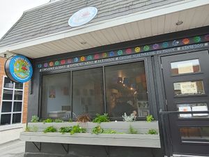 Entrance of Lotus Bleu. at Lotus Bleu Cafe in Edmundston