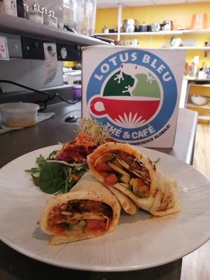 Wrap at Lotus Bleu Cafe in Edmundston