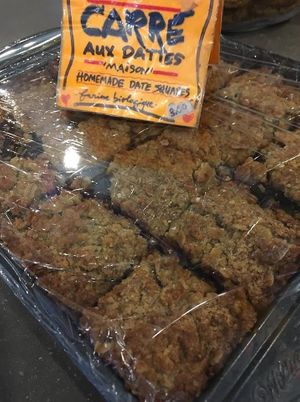 Date squares at Lotus Bleu Cafe in Edmundston