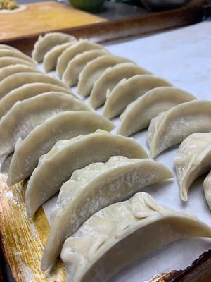 Gyoza végé at Lotus Bleu Cafe in Edmundston