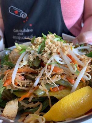 Pad thai végé at Lotus Bleu Cafe in Edmundston