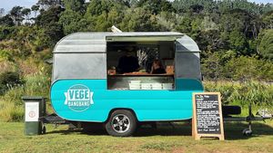 Cute truck at Vege Bang Bang in Auckland