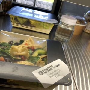 Vegan pasta salad  at Discover Milford Sound Information Centre in Milford Sound