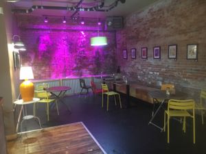 cool back bar area at The Hummingbird Cafe in Butte