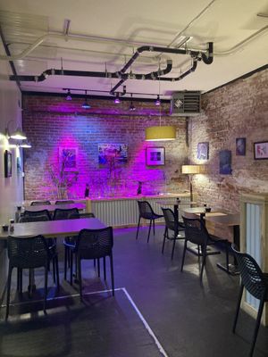 Interior seating; loved the vibe!  at The Hummingbird Cafe in Butte