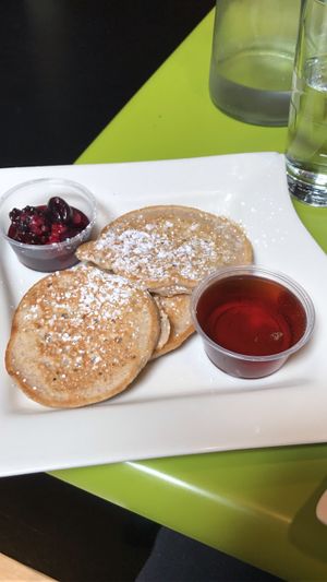 Vegan Pancake Side at The Hummingbird Cafe in Butte