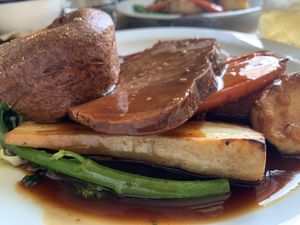 Sunday roast beef   at The Roundhill in Brighton