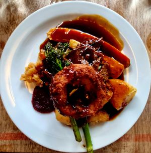 Seitan brisket. at The Roundhill in Brighton