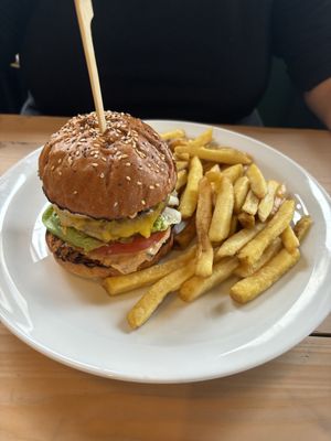 Burger  at The Roundhill in Brighton