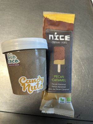 nice creamy pops pecan caramel 2,99€

bio coco candy nuts 3,25€  at Odin in Dordrecht