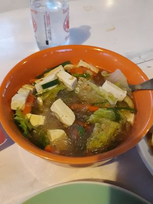 Glass noodles soup with veggies at Ying Ying's Kitchen in Koh Phangan