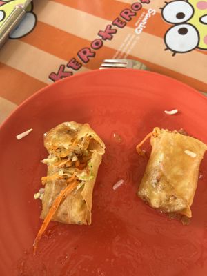 Homemade spring rolls  at Ying Ying's Kitchen in Koh Phangan