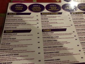 Menu 1 at Ying Ying's Kitchen in Koh Phangan