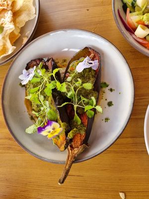 Whole Roasted Eggplant at Onda in Richmond