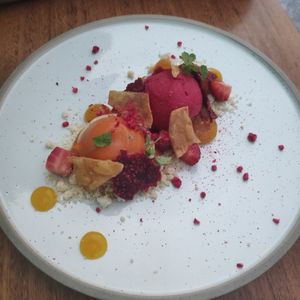 Sweet potato pie (dessert) at Onda in Richmond