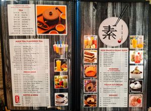 Menu page at Unit Su Vege at Unit Su Vege in Philadelphia