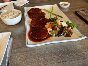 Vegan steak  at Unit Su Vege in Philadelphia