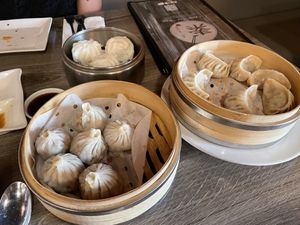Bao and dumplings  at Unit Su Vege in Philadelphia
