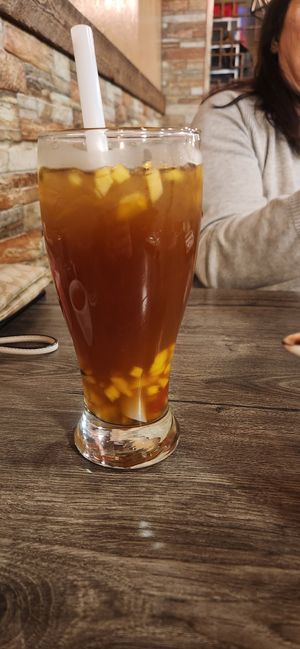 Iced ginger fruit tea at Unit Su Vege in Philadelphia