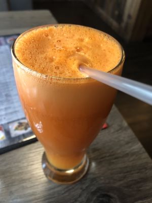 Carrot orange juice   at Unit Su Vege in Philadelphia
