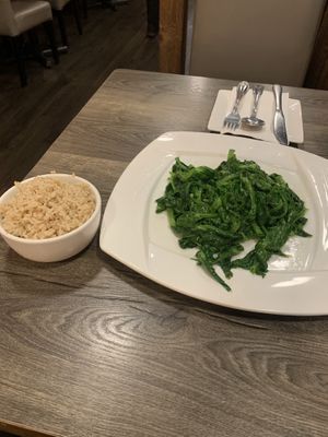 Stir fried peapod leaves   at Unit Su Vege in Philadelphia