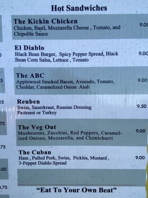 Hot sandwiches   at Jo Mama's in Orleans