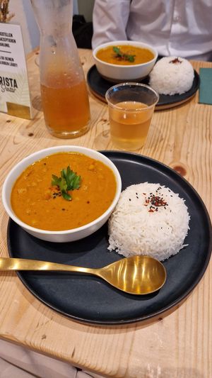 vegan masala curry (lunch of the day) at Barista Sistar in Munich
