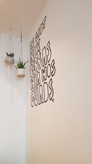 Wall decoration at Barista Sistar in Munich