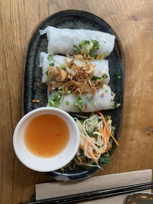Rice roll (note the spring roll is not vegan even though it is marked vegan)  at Saigon in Zurich