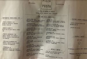  at Pizza Posta in Madrid