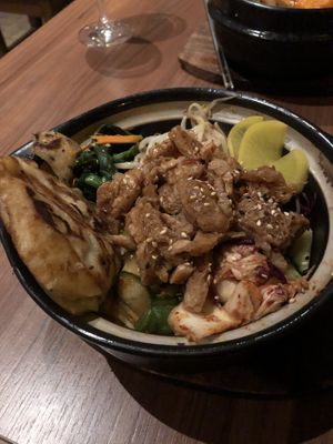 Bibimbap with avocado pancake at Feel Seoul Good in Berlin