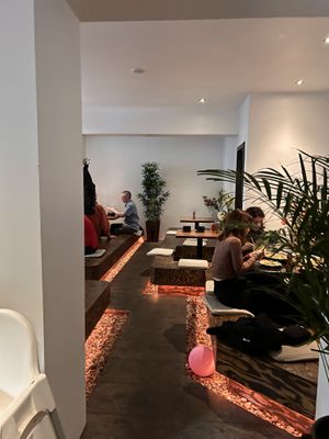 inside seating  at Feel Seoul Good in Berlin