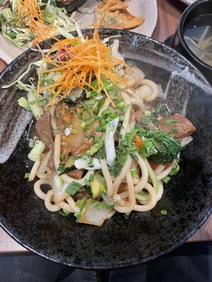 Udon with vegan beef  at Feel Seoul Good in Berlin