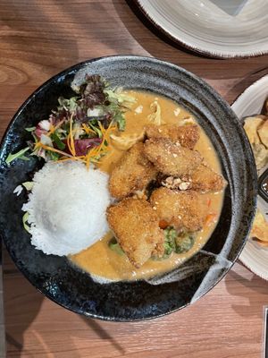 Curry with rice and chicken  at Feel Seoul Good in Berlin