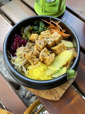 Bibimbab with tempeh  at Feel Seoul Good in Berlin