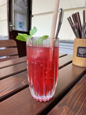 Red lemonade  at Feel Seoul Good in Berlin