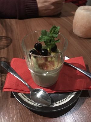 Matcha crème brûlée  at Feel Seoul Good in Berlin