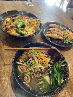 Ramyun + geoza (can’t remember what the other dish was called)  at Feel Seoul Good in Berlin