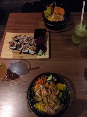 Bibimbap and tuna gimbap #Veganuary at Feel Seoul Good in Berlin