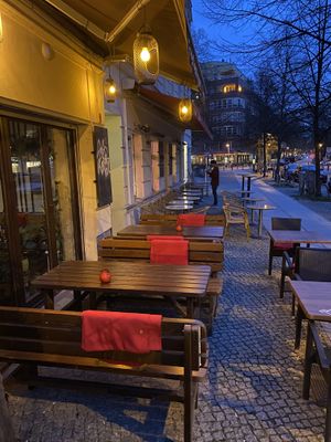 Outdoor seating  at Feel Seoul Good in Berlin