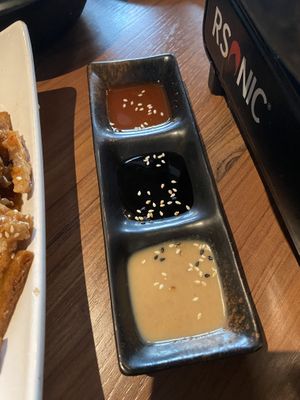 Dips (part of the Bapsang BBQ for two people)  at Feel Seoul Good in Berlin