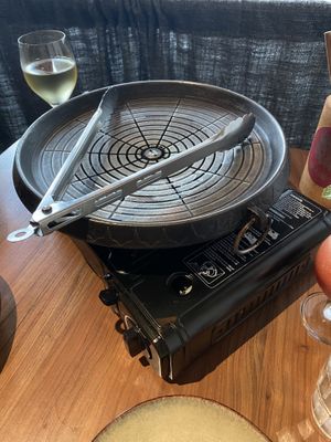 Gas cooker for the Bapsang BBQ for two people  at Feel Seoul Good in Berlin